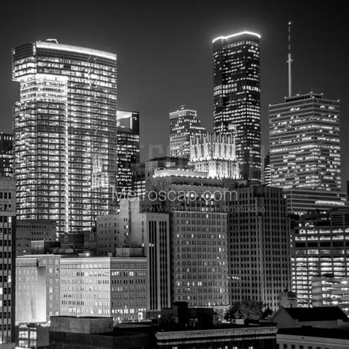 Houston Black and White Photography of The Houston Cityscape from a Parking Garage The Houston Cityscape from a Parking Garage -- Houston Black and White Photography
