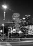 Vertical The Houston Skyline from Clay and La Branch landscape black and white Photography