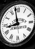 Vertical The JJ Sweeney Jewelery Clock landscape black and white Photography