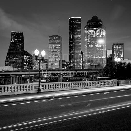 The Houston Skyline -- Houston Black and White Photography