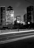 Vertical The Houston Skyline landscape black and white Photography