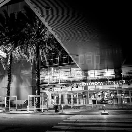 The Toyota Center -- Houston Black and White Photography
