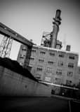 Vertical The Citizens Thermal Power Plant black and white Photography