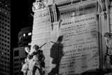 Horizontal Civil War Statistics on the Soldiers and Sailors Monument black and white Photography