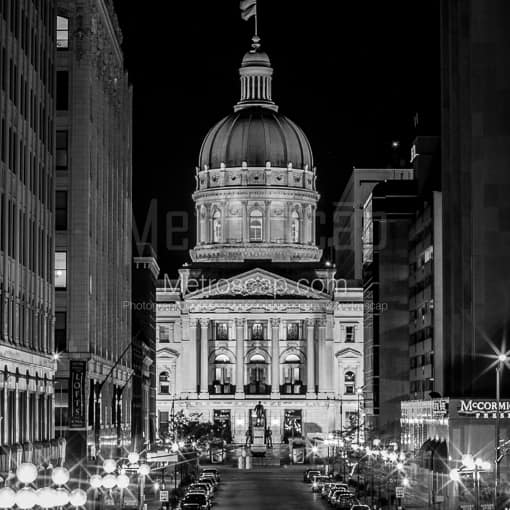The Indiana Capitol Building -- Indianapolis Black and White Photography