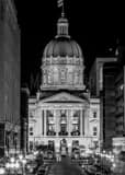 Vertical The Indiana Capitol Building black and white Photography