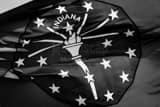 Horizontal The Indiana Flag black and white Photography