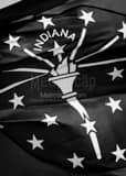 Vertical The Indiana Flag black and white Photography