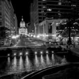 Square The Indiana Statehouse Building black and white Photography