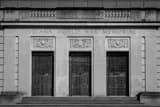 Horizontal Indiana World War Memorial black and white Photography