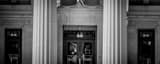 Panoramic The Indianapolis Library black and white Photography