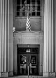 Vertical The Indianapolis Library black and white Photography