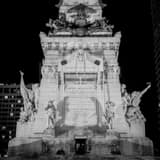 Square The Soldiers and Sailors Monument in Monument Circle black and white Photography