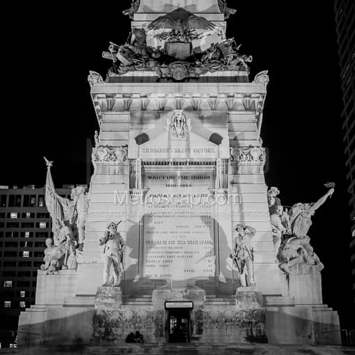 Indianapolis Black and White Photos of The Soldiers and Sailors Monument in Monument Circle The Soldiers and Sailors Monument in Monument Circle -- Indianapolis Black and White Photos