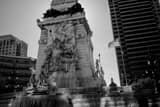 Horizontal Monument Circle black and white Photography