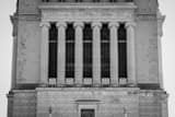 Horizontal The North Face of the Indiana World War Memorial black and white Photography