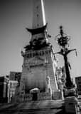 Vertical The North Side of the Soldiers and Sailors Monument black and white Photography