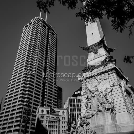 Indianapolis Black and White Photos of The Soldiers and Sailors Monument in the Daytime The Soldiers and Sailors Monument in the Daytime -- Indianapolis Black and White Photos