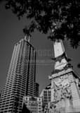 Vertical The Soldiers and Sailors Monument in the Daytime black and white Photography