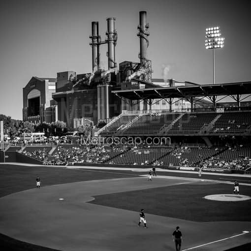 Indianapolis Black and White Photos of Victory Field and Citizens Thermal Power Plant Victory Field and Citizens Thermal Power Plant -- Indianapolis Black and White Photos
