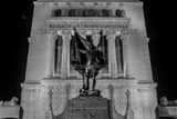 Horizontal The World War Memorial at Night black and white Photography