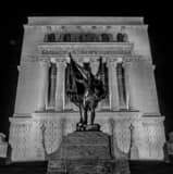 Square The World War Memorial at Night black and white Photography