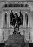 Vertical The World War Memorial at Night black and white Photography