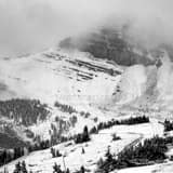 Square Cody Bowl on Rendezvous Mountain black and white Photos