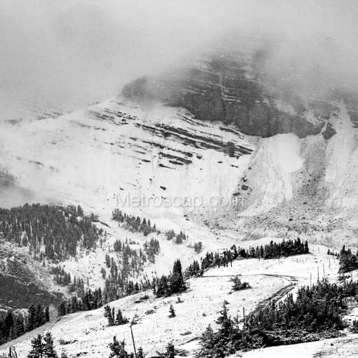 Cody Bowl on Rendezvous Mountain -- Jackson Hole Black and White Photos