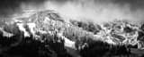 Panoramic The First Snowfall of the Season in Jackson Hole black and white Photos