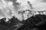 Horizontal Rendezvous Mountain with Autumn Clouds black and white Photos