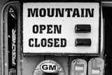 Horizontal The Rendezvous Mountain Open-Closed Sign black and white Photos