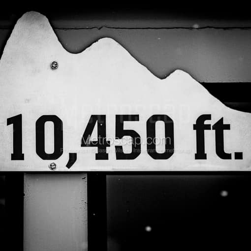 Rendezvous Mountain Peak Elevation 10450 Feet -- Jackson Hole Black and White Photos