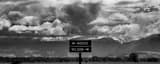 Panoramic Wilson Wyoming Sign black and white Photos