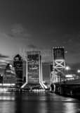 Vertical The Jacksonville Skyline black and white Photos