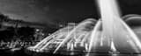 Panoramic The Jacksonville Skyline at Night with the Friendship Fountain black and white Photos