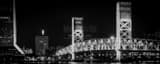 Panoramic The Main Street Drawbridge over the St Johns River black and white Pictures