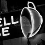 Square The Maxwell House Neon Sign black and white Photos