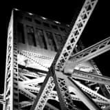 Square Trusses of the Main Street Drawbridge black and white Pictures
