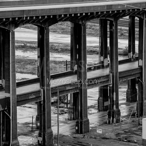 The 12th Street Viaduct to Kansas City Kansas -- Kansas City Black and White Photos