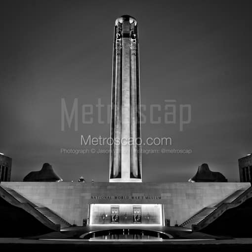 The World War I Memorial -- Kansas City Black and White Photos