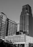 Vertical The Aladdin Hotel in Downtown Kansas City black and white Photos