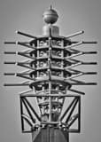 Vertical An Art Deco Top on the Convention Center Pylons Framed Photos