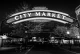 Horizontal City Market in Downtown Kansas City black and white Photos