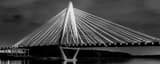 Panoramic The I-35 Bridge over the Missouri River black and white Photography