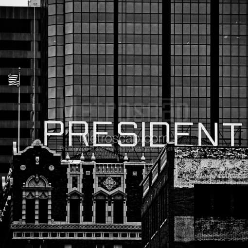 The Kansas City President Hotel -- Kansas City Black and White Photos