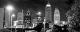 Panoramic The Kansas City Skyline from 12th Street black and white Photos