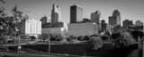 Panoramic The Kansas City Skyline in the Afternoon black and white Photos