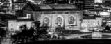 Panoramic The Kansas City Skyline at Night black and white Photos