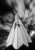 Vertical The KC Shuttlecock at Night black and white Photos